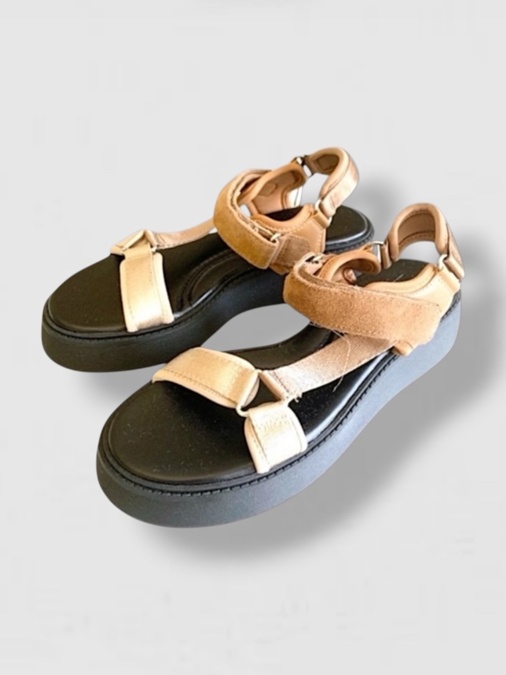 Zara Flat Strappy Sandals 7.5 New